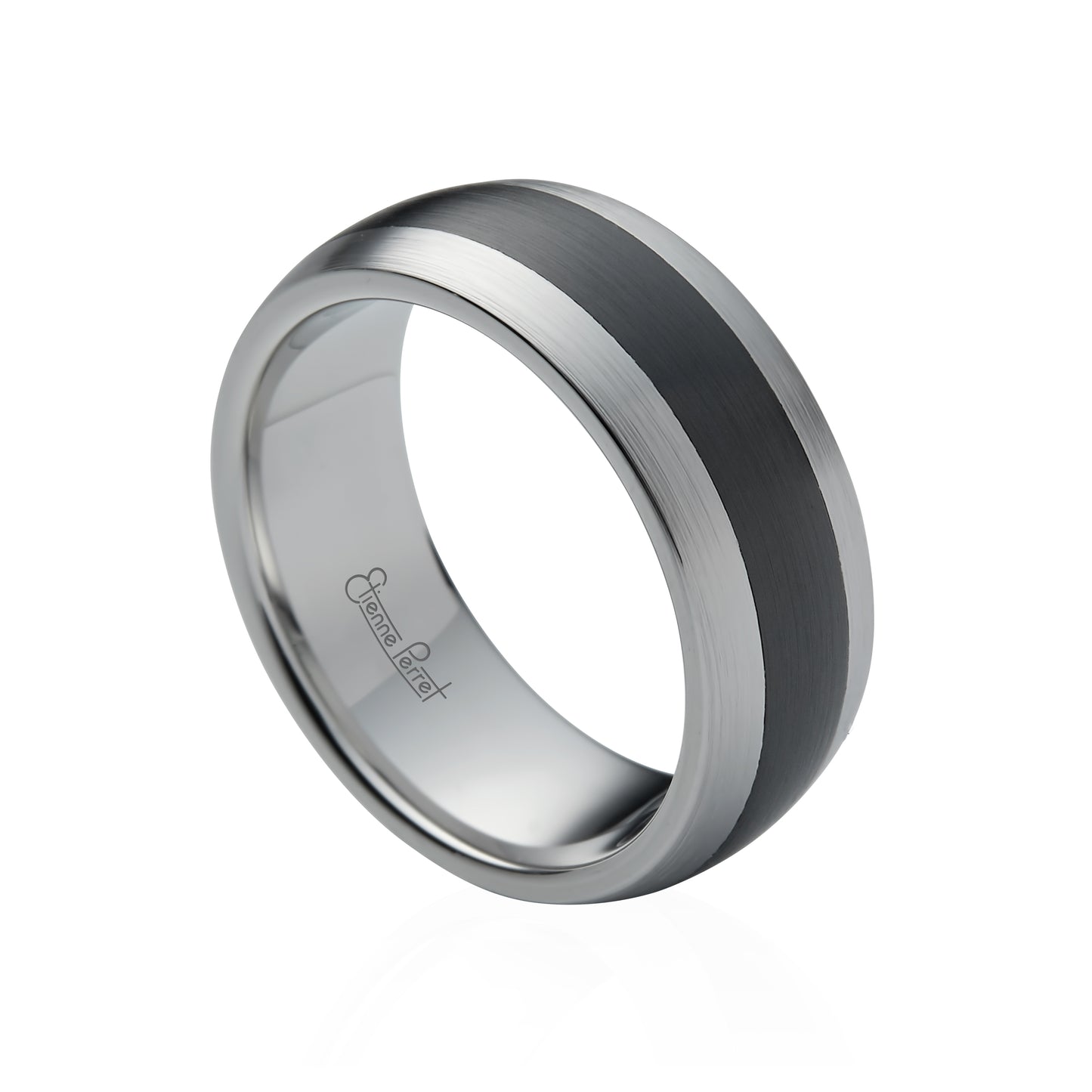 Black Gem Ceramic with Cobalt Chrome Overlay Band 8mm
