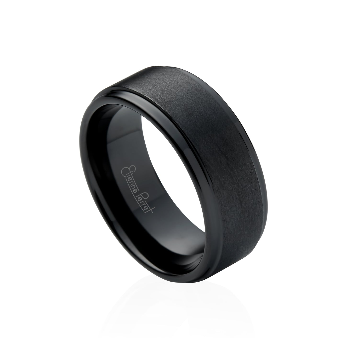 Black Gem Ceramic Step Band 8mm