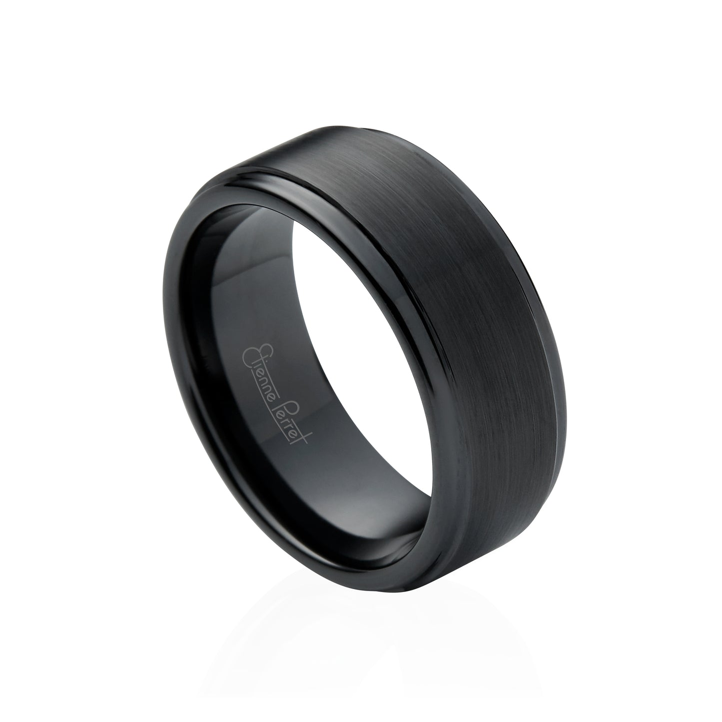 Black Gem Ceramic Step Band 8mm