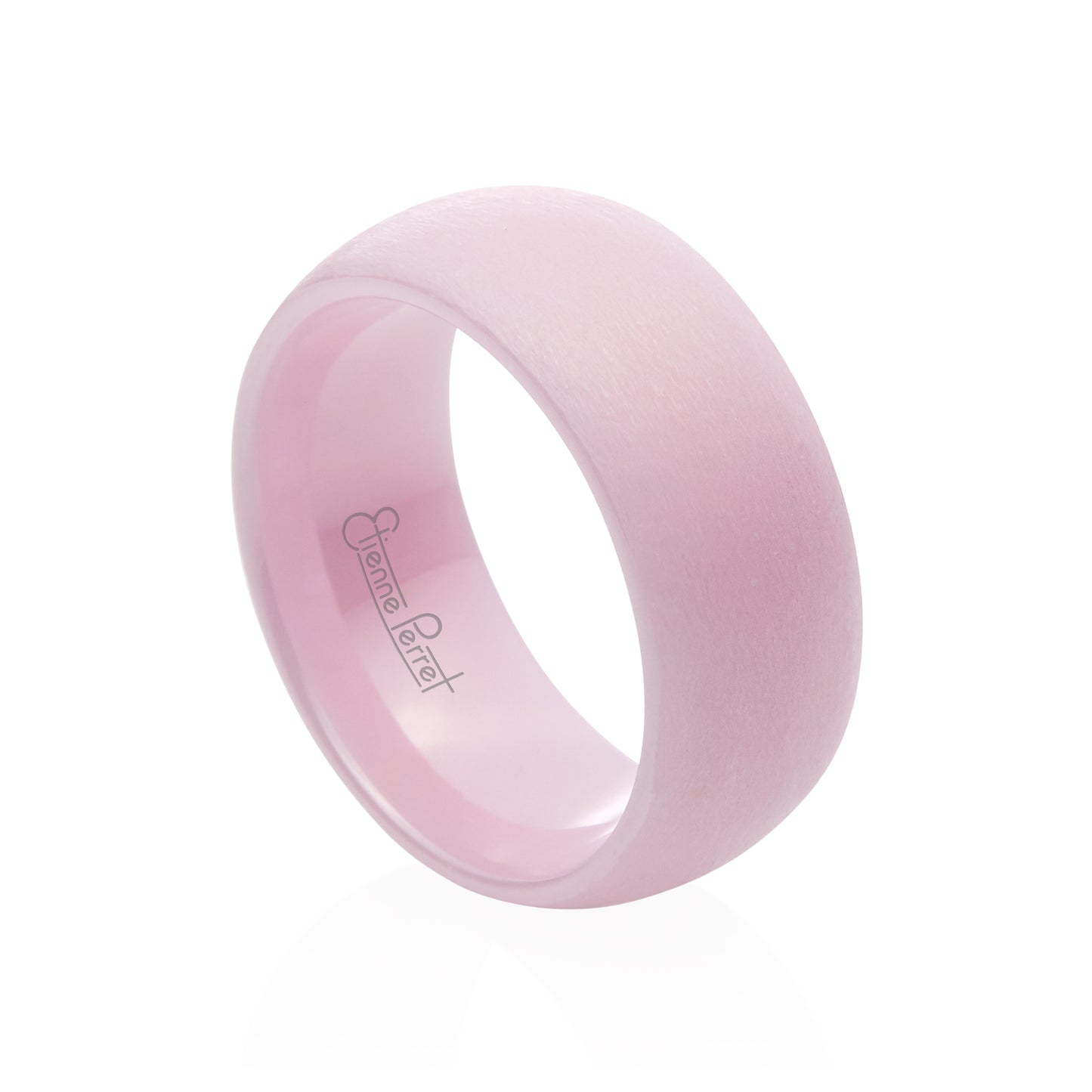 Pink Gem Ceramic Dome Band 8mm