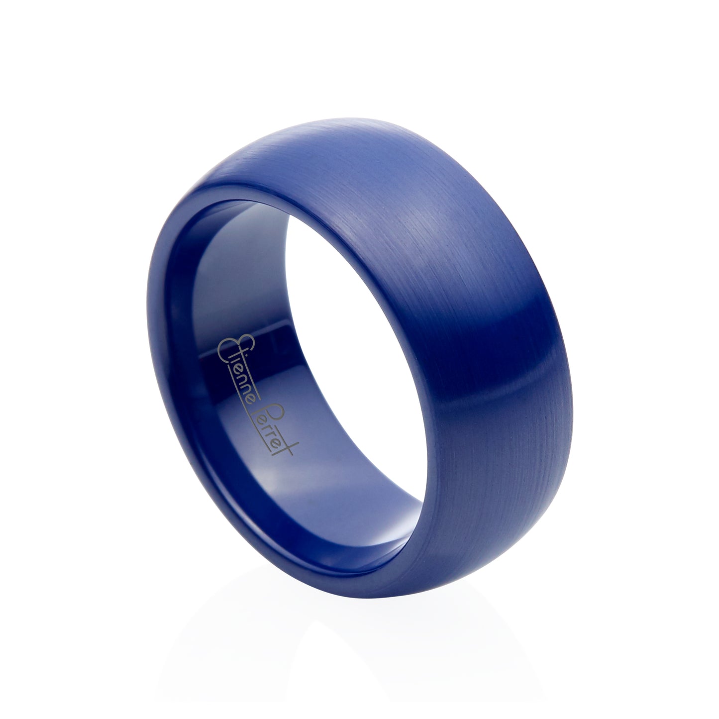 Blue Gem Ceramic Dome Band 8mm