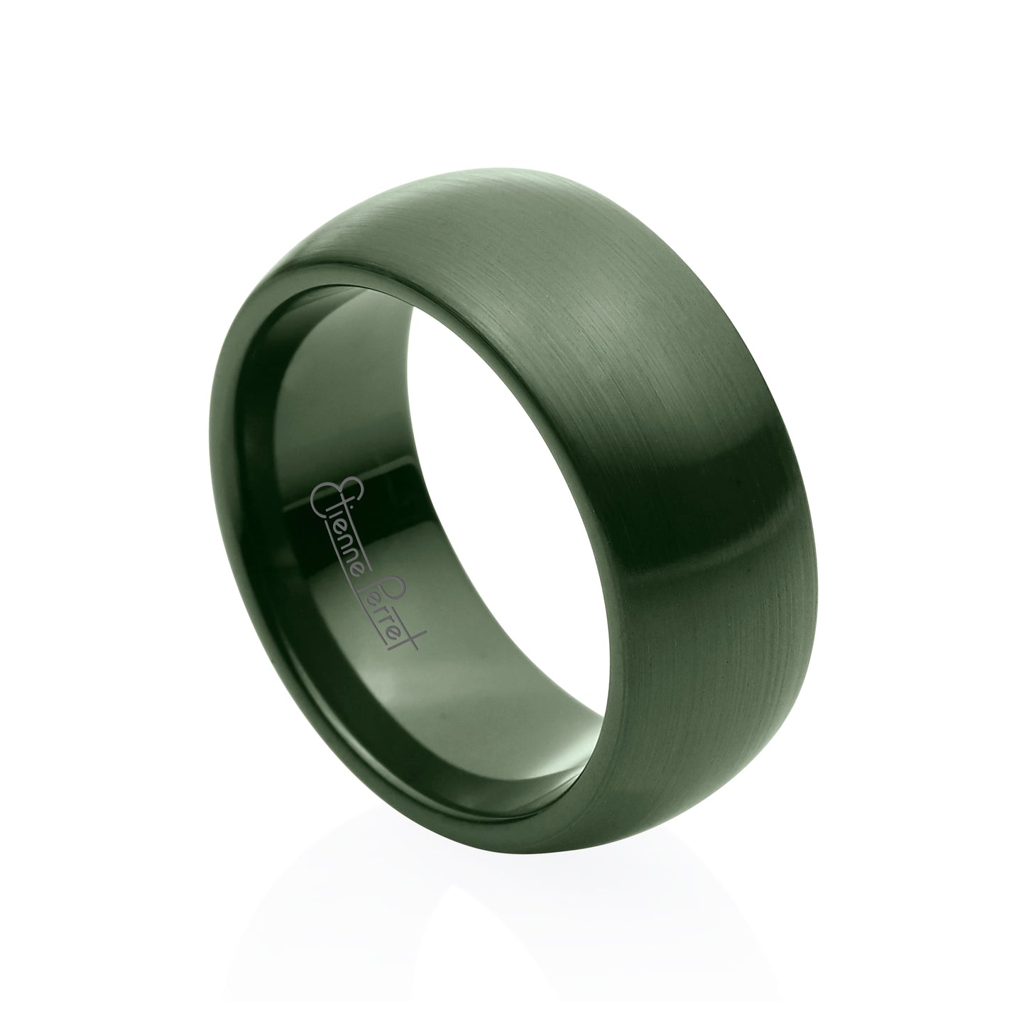 Green Gem Ceramic Dome Band 8mm