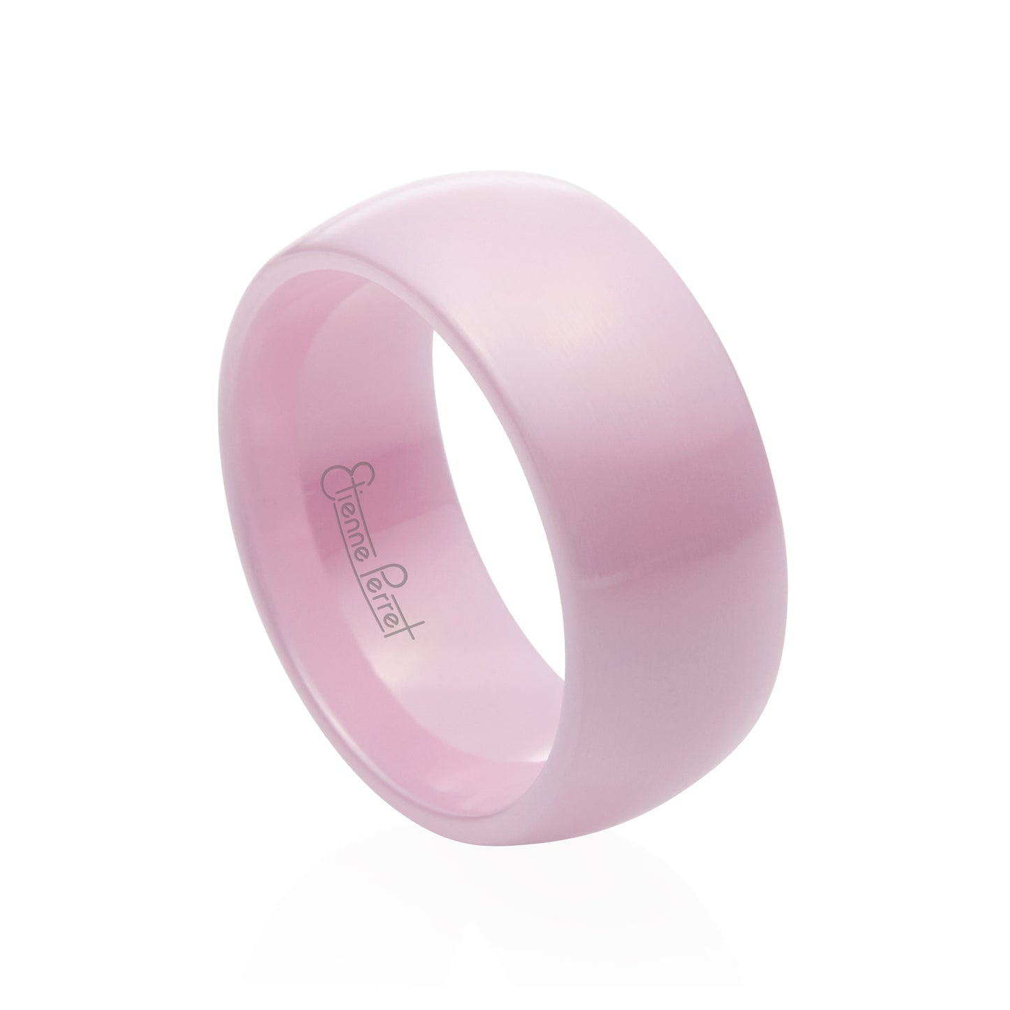 Pink Gem Ceramic Dome Band 8mm