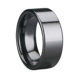 Black Gem Ceramic Flat Band 10mm