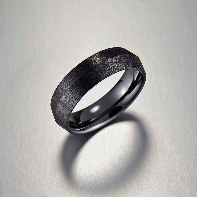 Black Gem Ceramic Peak Band 6mm