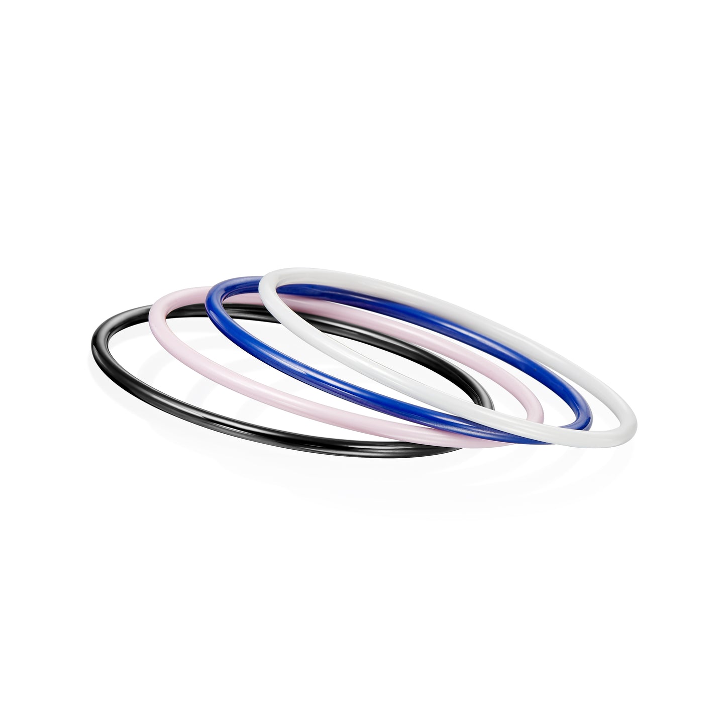 Gem Ceramic Round Bangle 3mm