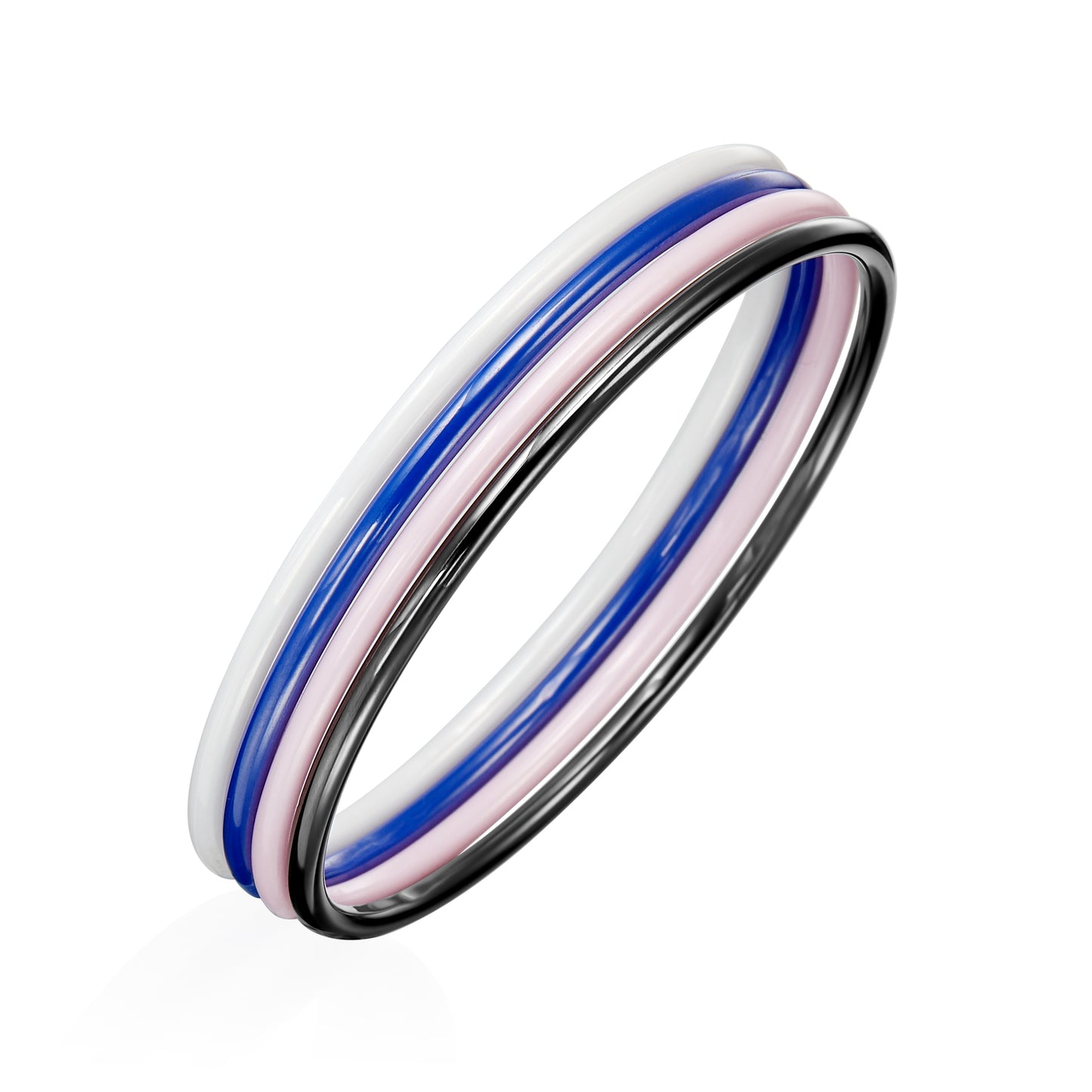 Gem Ceramic Round Bangle 3mm