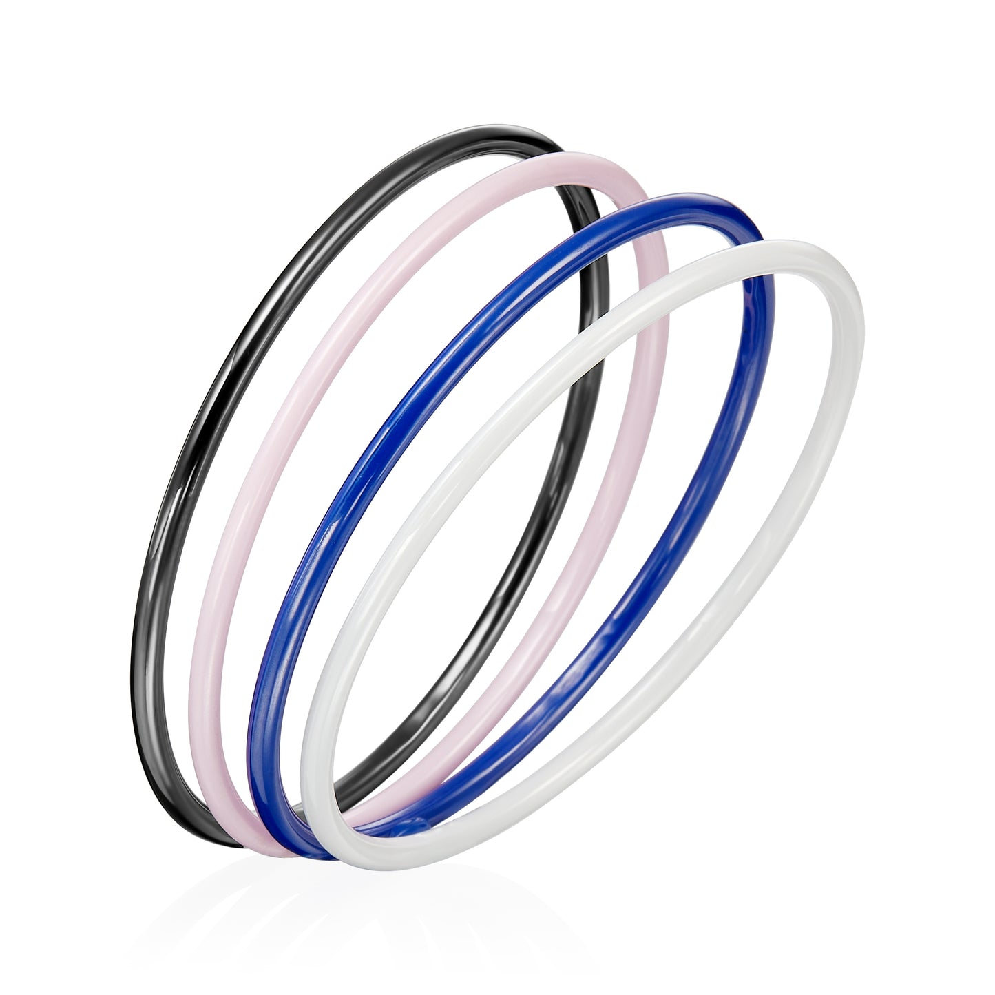 Gem Ceramic Round Bangle 3mm
