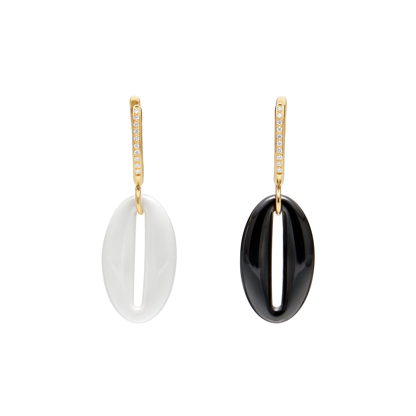 Ceramic Circle Drop Earrings
