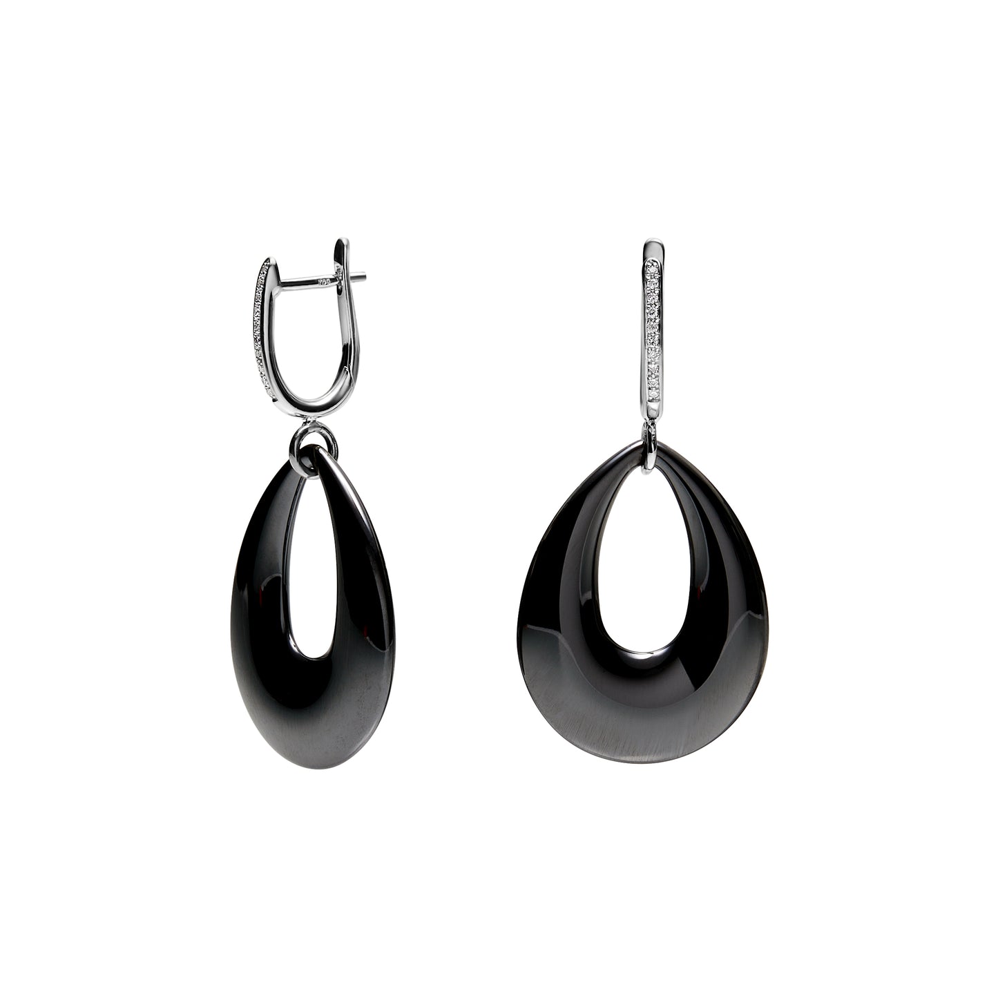 Ceramic Eclipse Drop Earrings