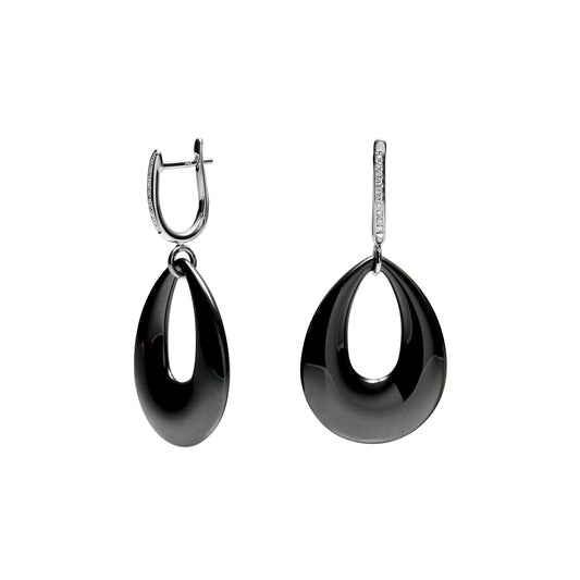 Ceramic Eclipse Drop Earrings
