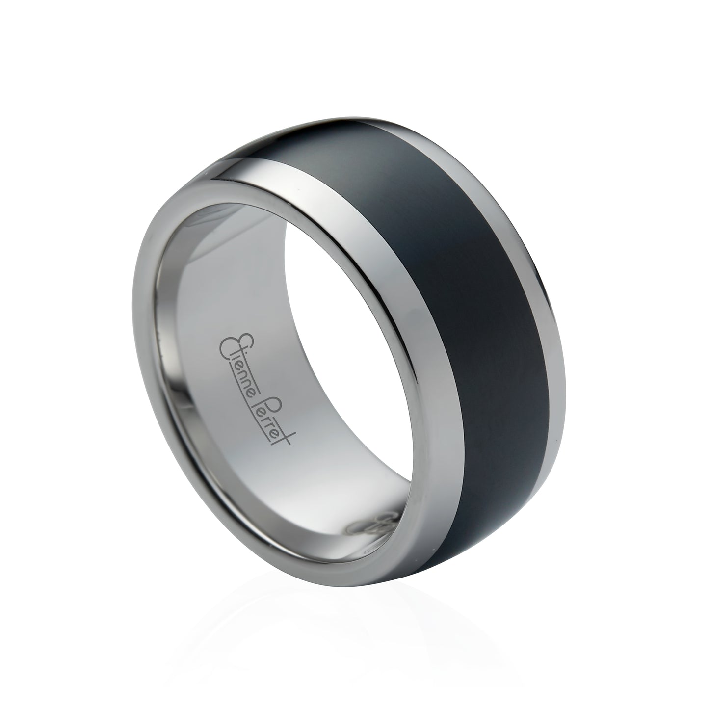 Cobalt Chrome with Black Gem Ceramic Inlay Band 10mm