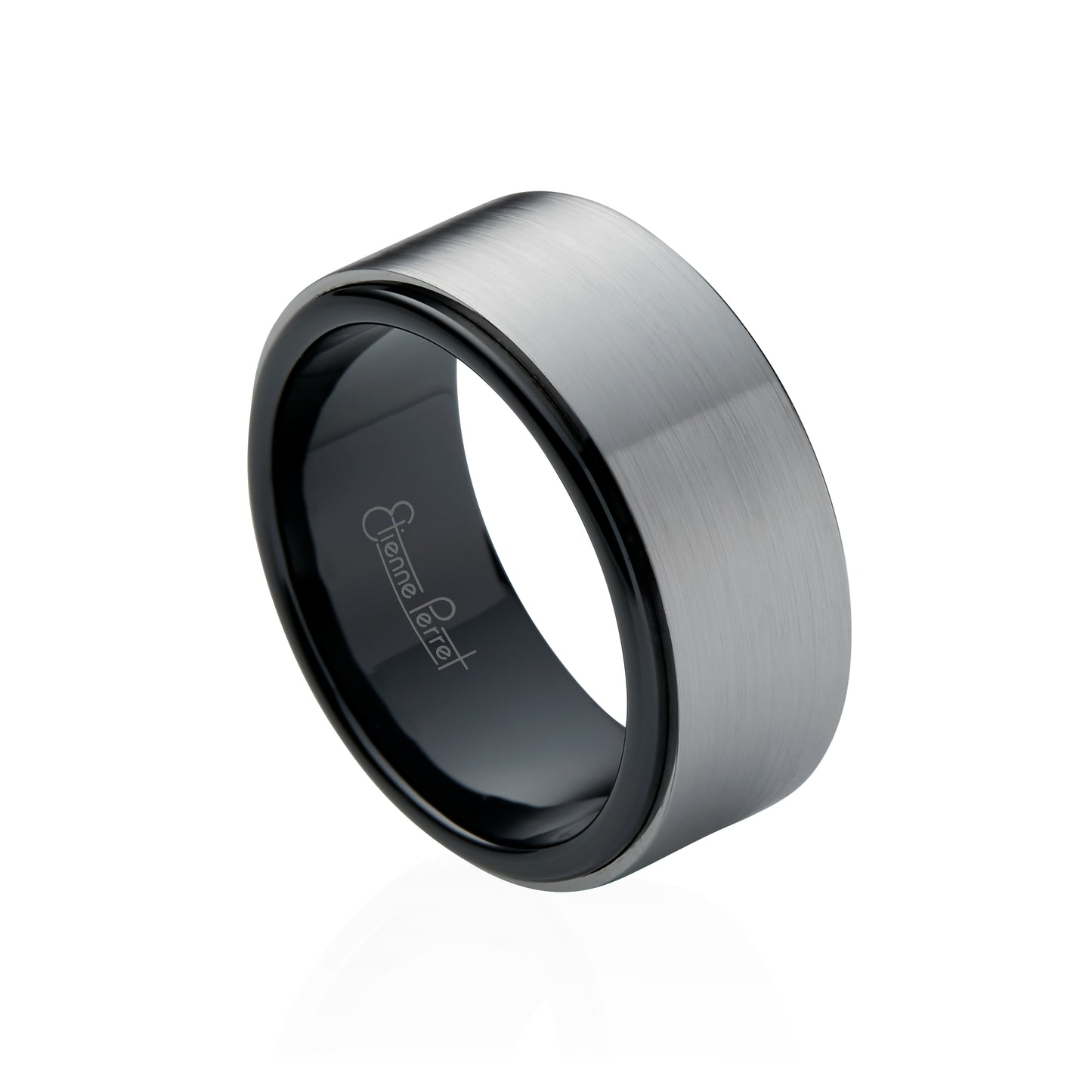 Black Gem Ceramic with Cobalt Chrome Overlay Band 10mm