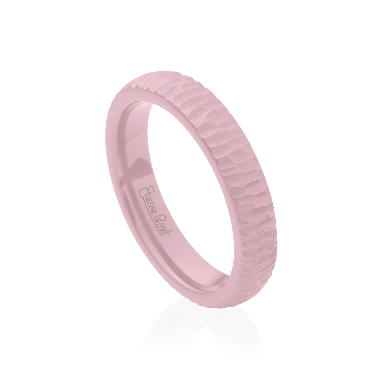 Pink Gem Ceramic Bark Band 4mm