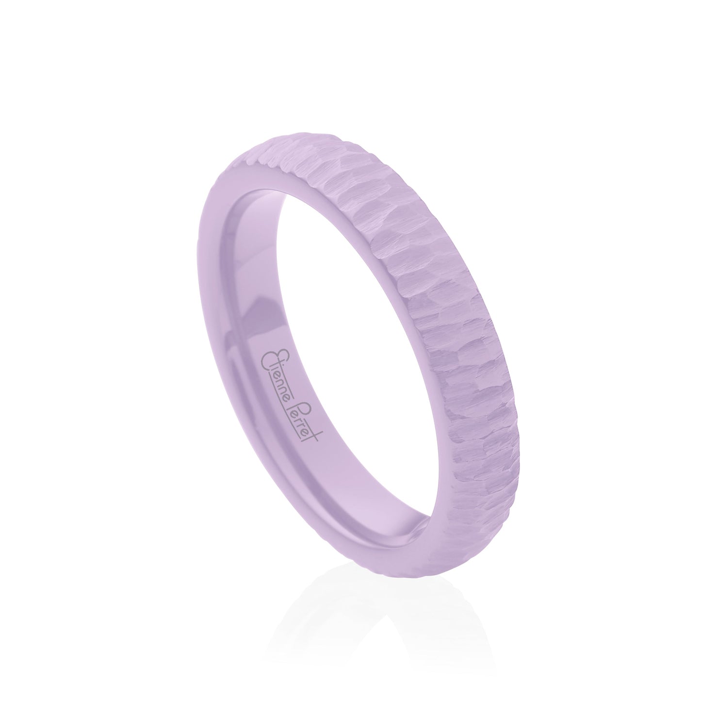 Lavender Gem Ceramic Bark Band 4mm