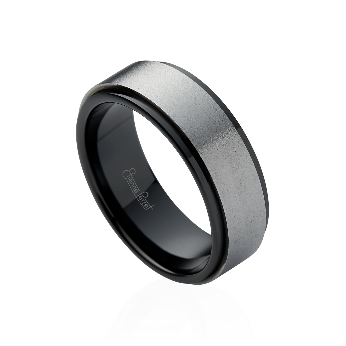 Cobalt Chrome with Black Gem Ceramic Inlay Band 8mm