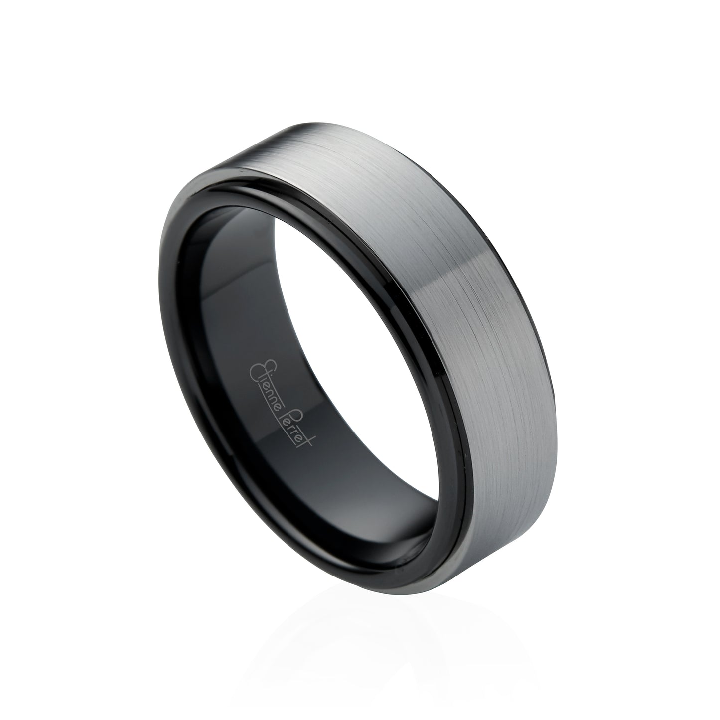 Cobalt Chrome with Black Gem Ceramic Inlay Band 8mm